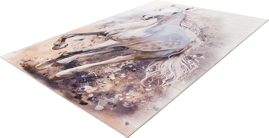 Torino Kids Tapis motif cheval, 80 x 120 cm, blanc