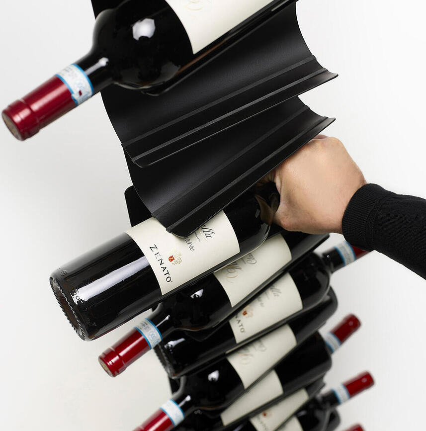 Botellero Ptolomeo, 155 cm, plateado