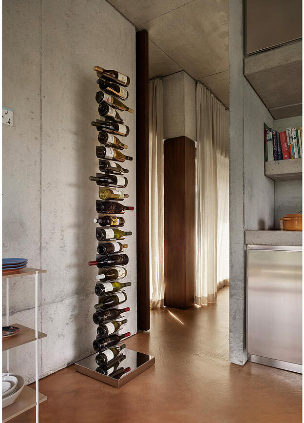 Botellero Ptolomeo, 213 cm, plateado