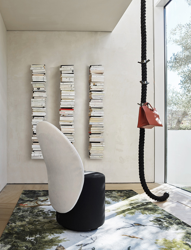 Colgador de pared o techo La Cima, beige y plateado