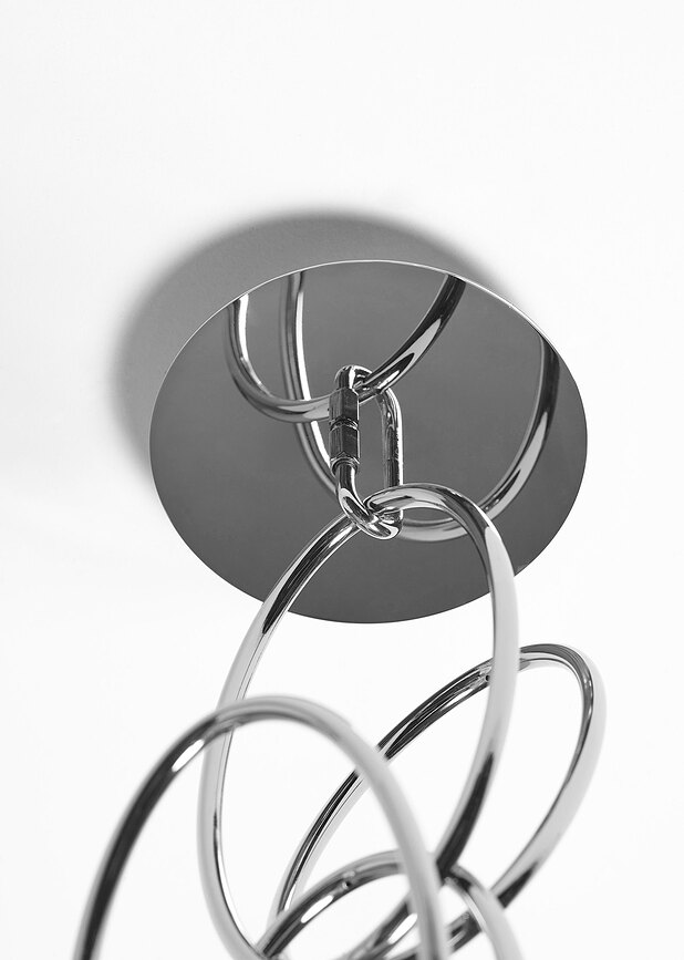 Colgador modular Senzatempo, fijación de pared plateada