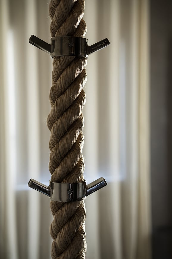 La Cima Anneau à deux crochets pour cintre, argenté