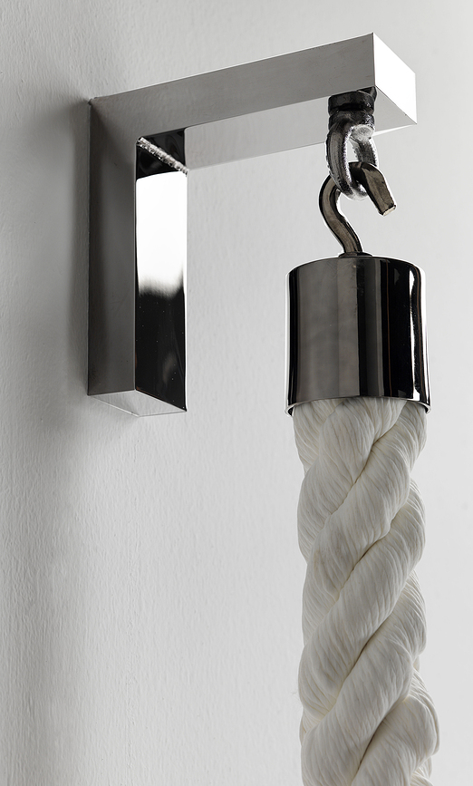 La Cima Fixation Murale pour porte-manteau, argentée