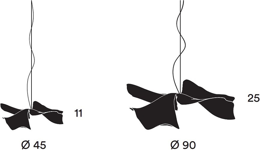 Papavero Raggiante Suspension forme de fleur, taille L, rouge