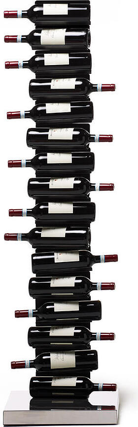 Ptolomeo Stalak za vino 155 cm crni sa srebrnom bazom