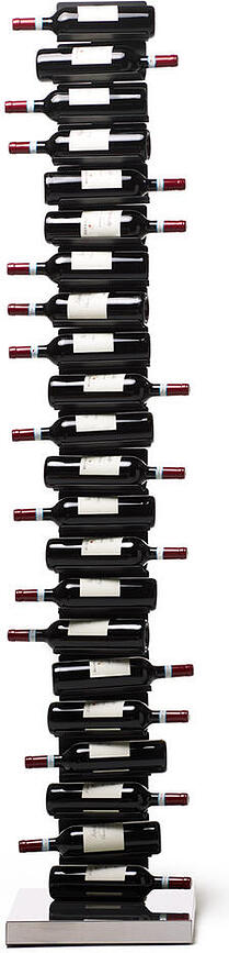 Ptolomeo Stalak za Vino 213 cm crni sa srebrnim postoljem