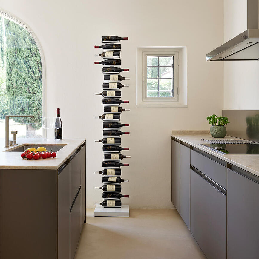 Ptolomeo Stalak za vino 213 cm srebrni