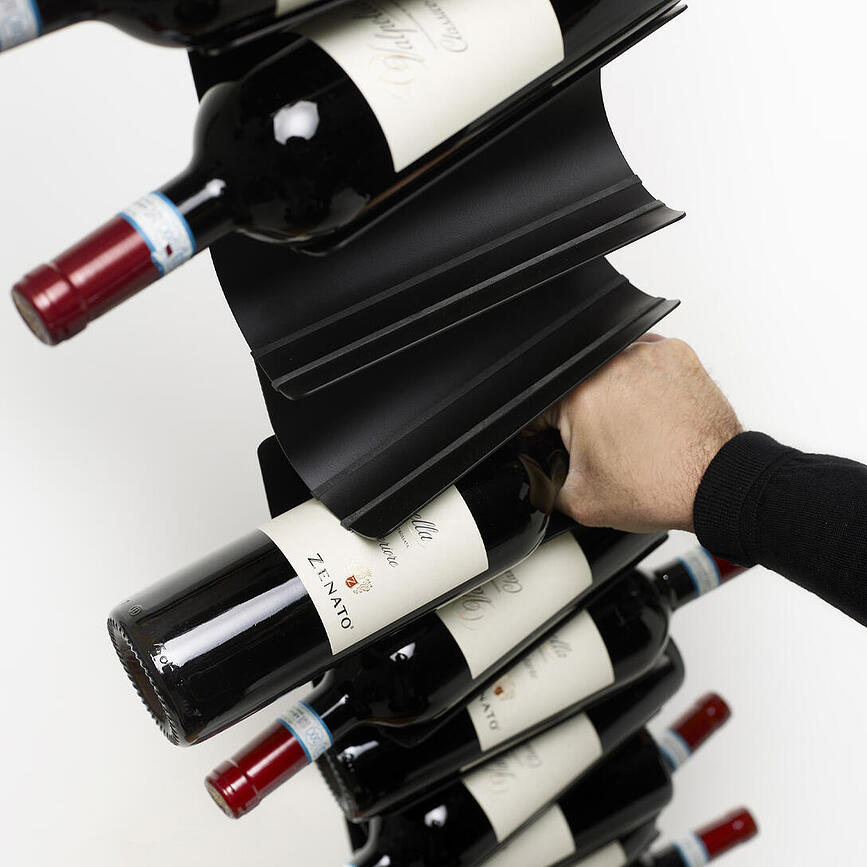 Ptolomeo Stalak za Vino zidni 150 cm srebrni