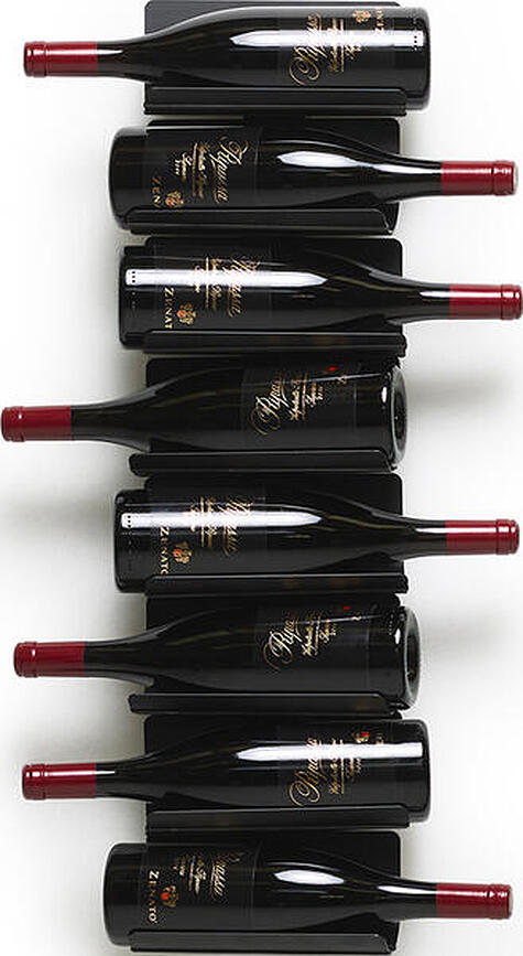 Ptolomeo Stenski regal za vino, 75 cm, črn