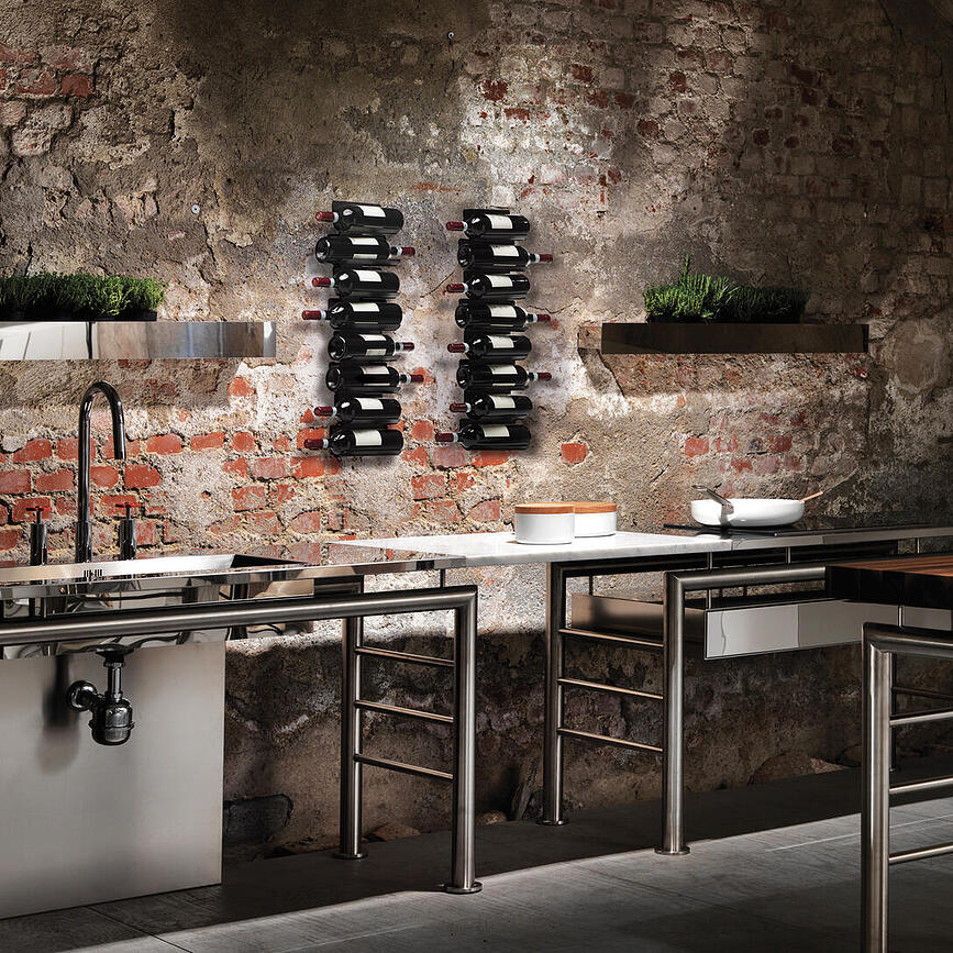 Ptolomeo Stenski regal za vino, 75 cm, bel