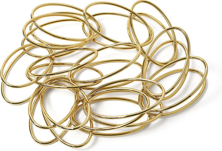 Senzatempo Stenski obešalnik, modularni, zlat