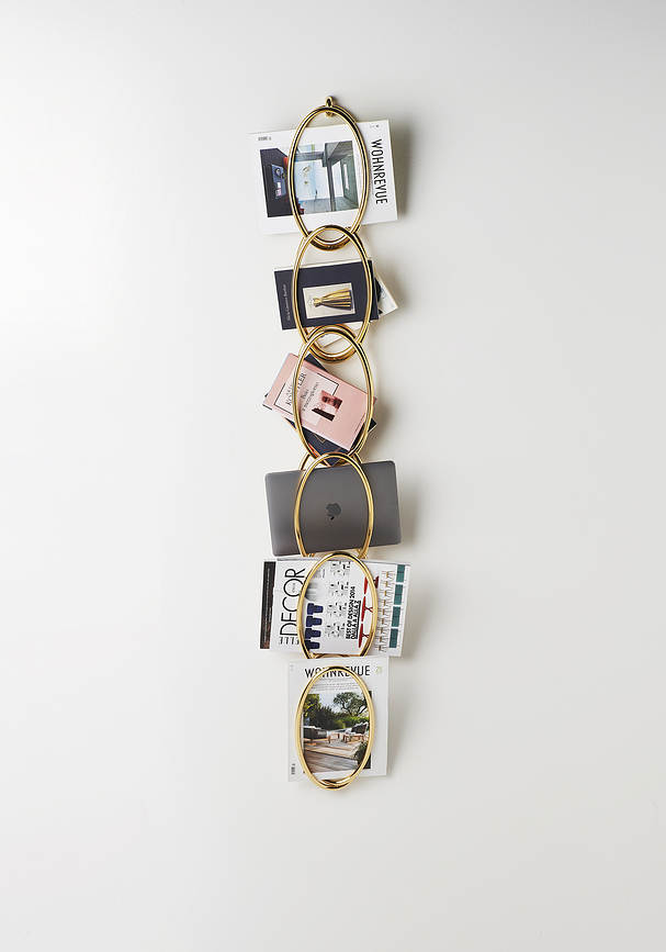 Senzatempo Porte-Manteau modulaire, fixation murale dorée