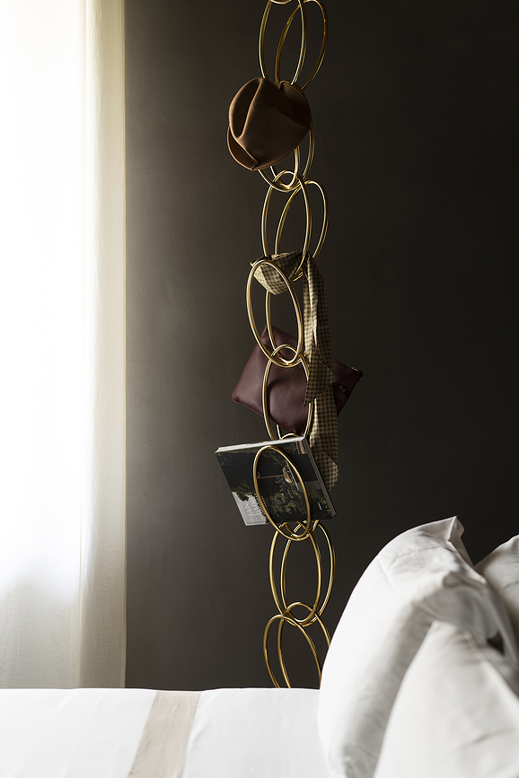 Senzatempo Porte-Manteau modulaire, fixation murale dorée