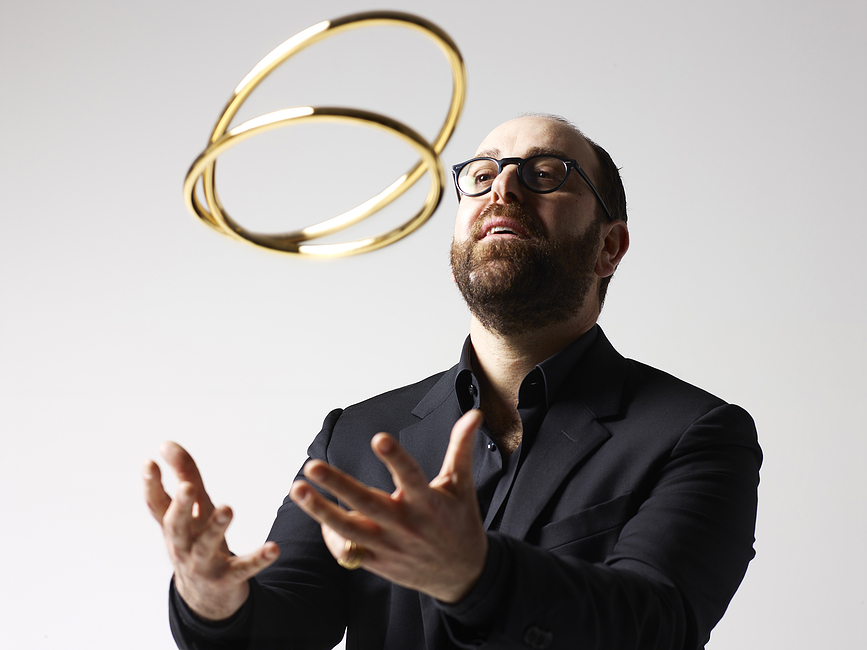 Senzatempo Vješalica modularna stropna zlatni nosač