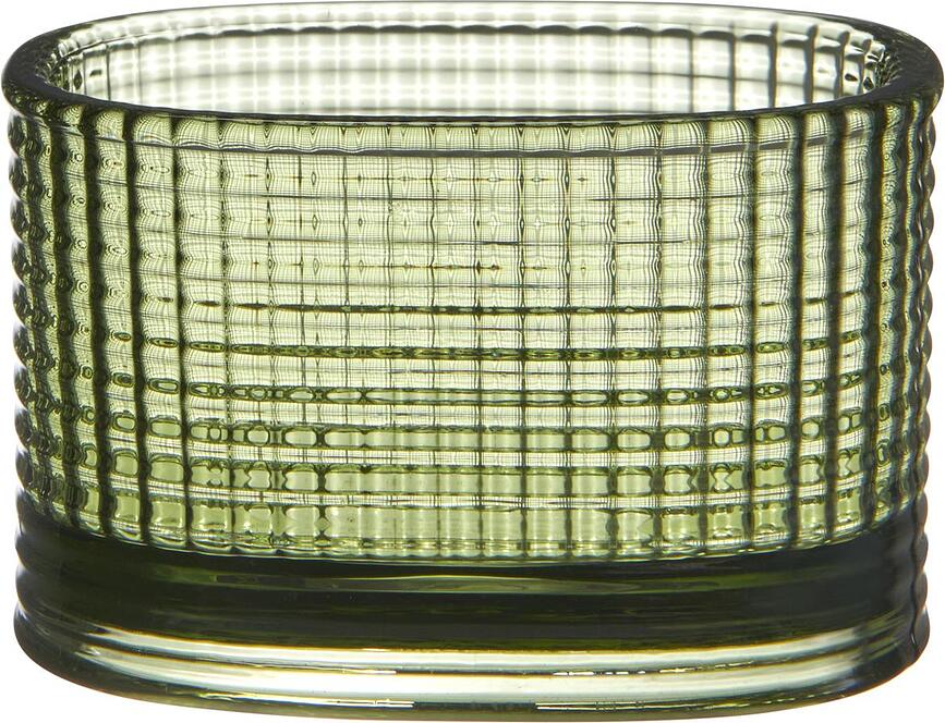 Bougeoir pour bougies chauffe-plat Magica Ellipse 5 cm, vert