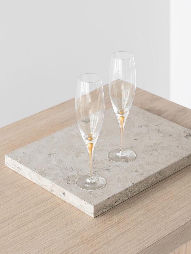 Calici da Champagne Intermezzo 260 ml di colore oro 2 pz.