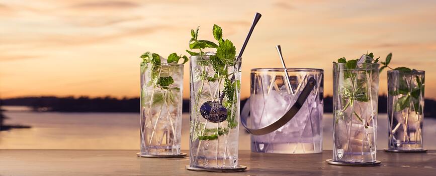 City Verres à Long Drink 370 ml, Lot de 4