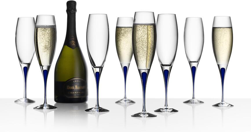 Copa de champán Intermezzo, 260 ml, azul