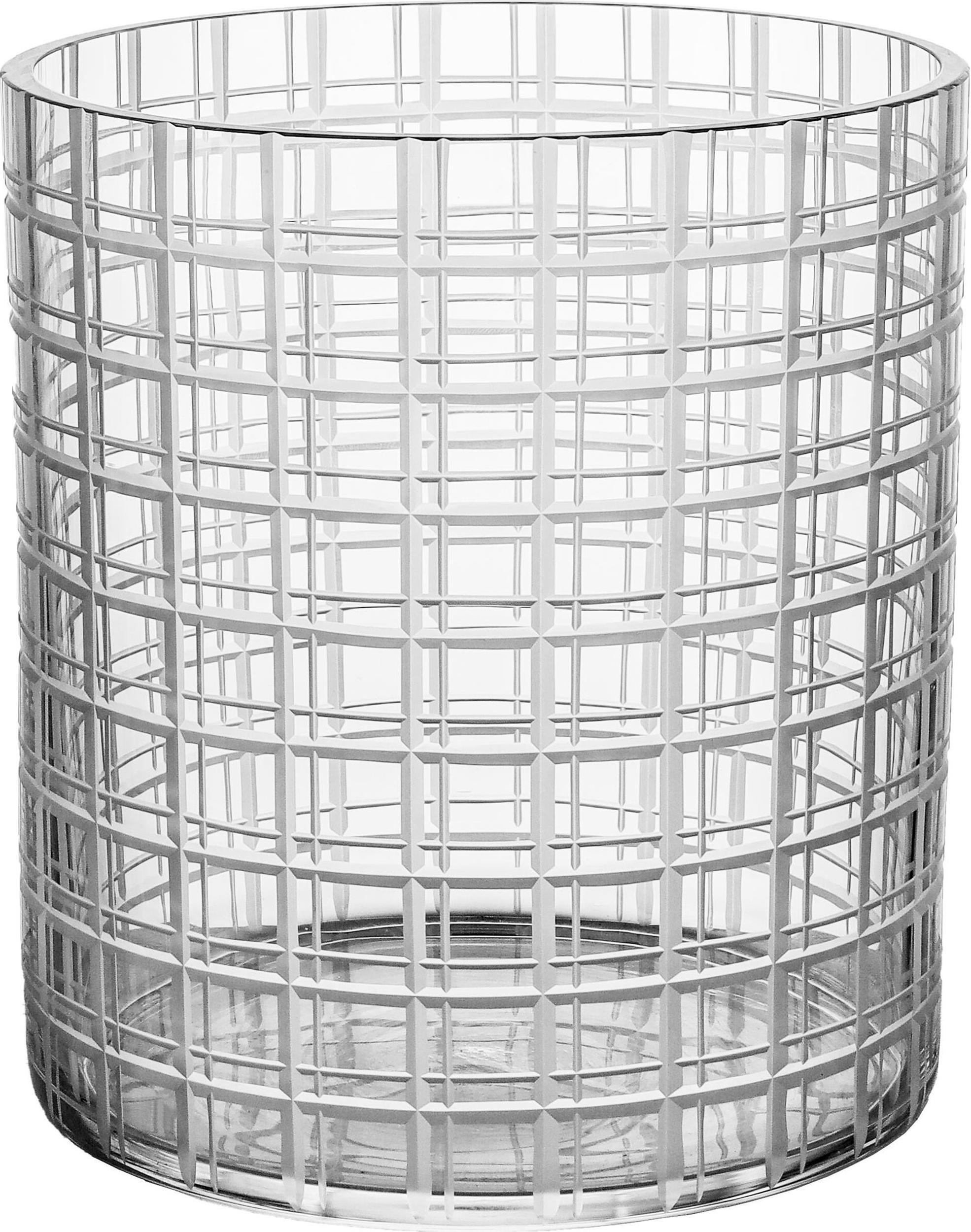 Cut in Number Vase 20 cm Karomuster