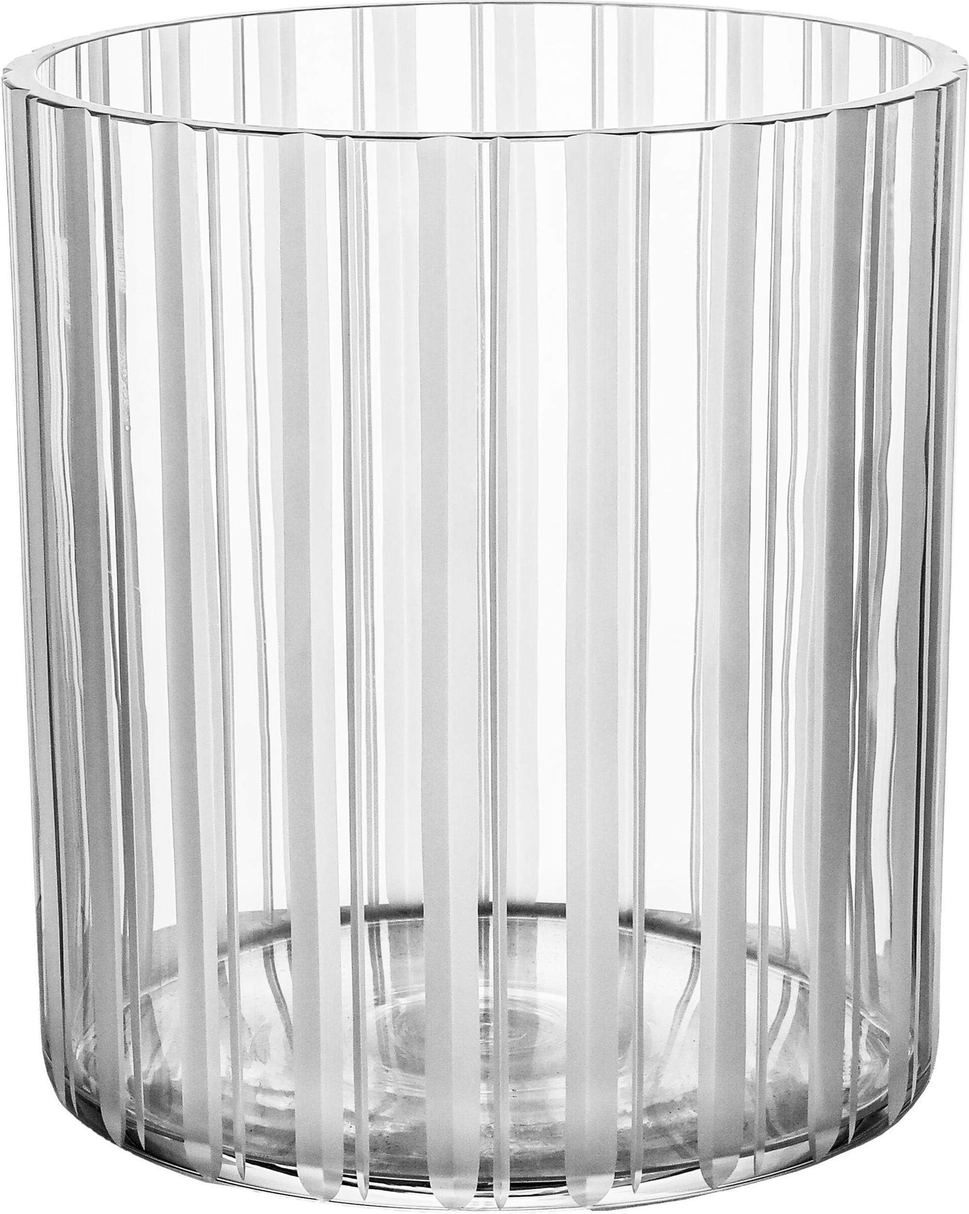 Cut in Number Vase 20 cm Streifen