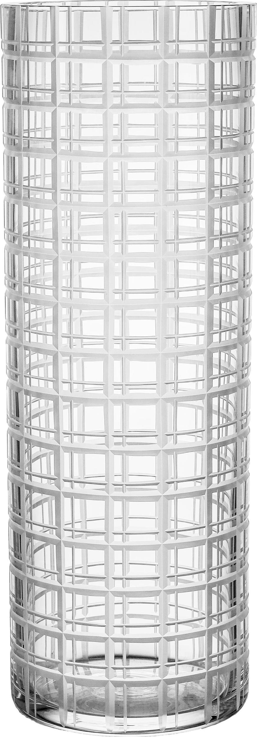 Cut in Number Vase 33 cm Karomuster