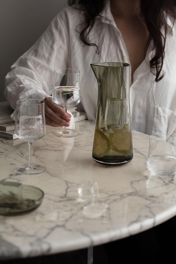 Informal Carafe avec bol, 1 L, transparente, Set 2 pièces