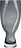 Lenkta vaza Squeeze pilkai mėlynos spalvos 34 cm
