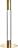 Lumiere ljusstake för klassiska ljus 26,5 cm, guld