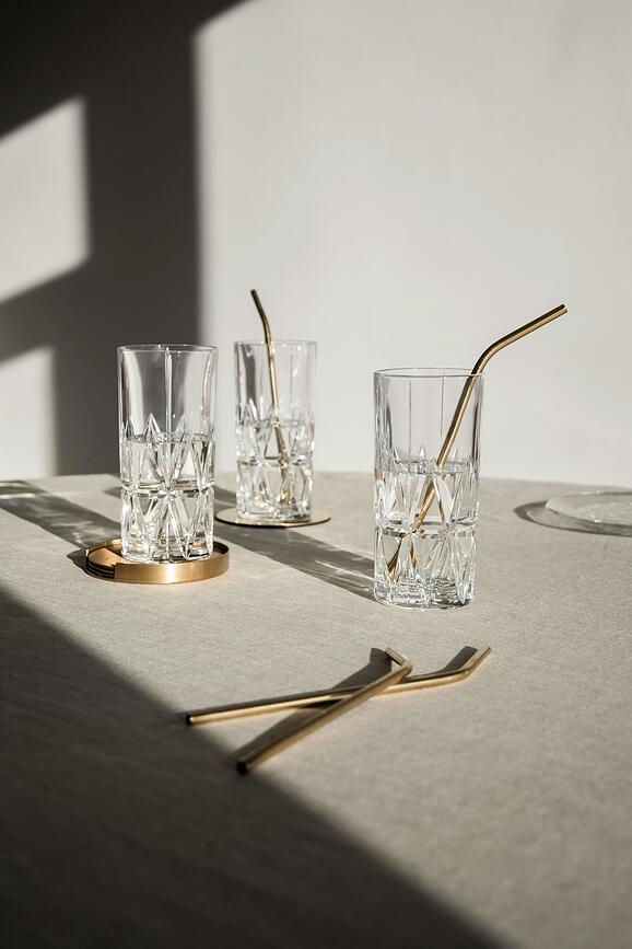 Pajitas con cepillo limpiador Peak, Set de 4 piezas