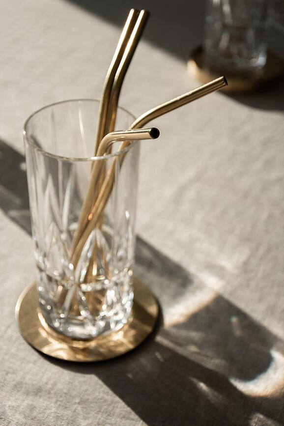 Peak Pailles avec brosse de nettoyage, Lot de 4