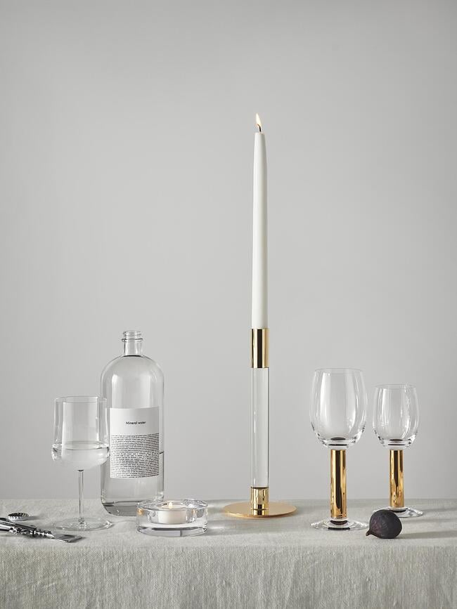 Підсвічник для класичної свічки Lumiere 26,5 см, срібний