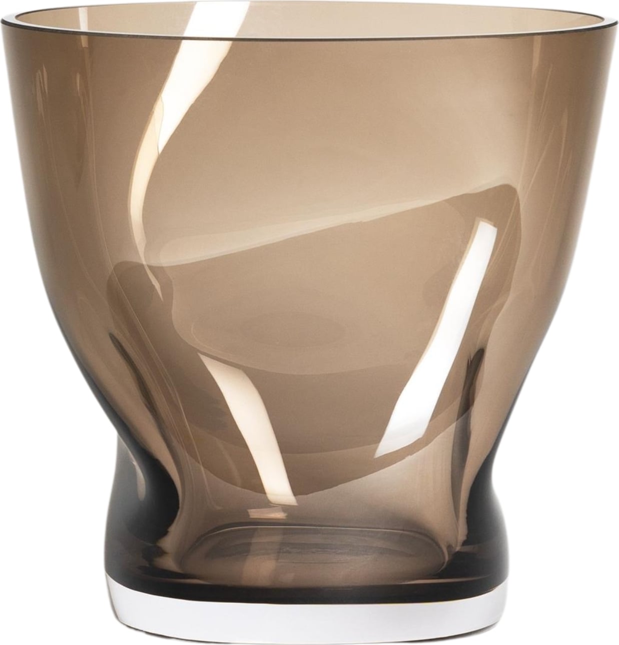 Squeeze Gebogene Vase 18 cm braun