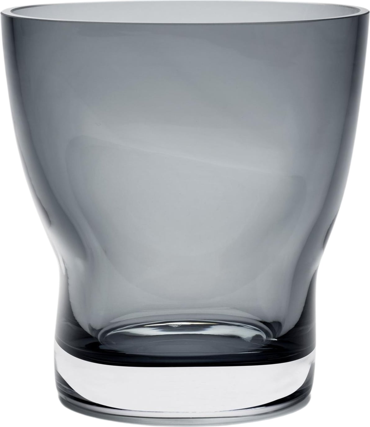 Squeeze Gebogene Vase 18 cm graublau