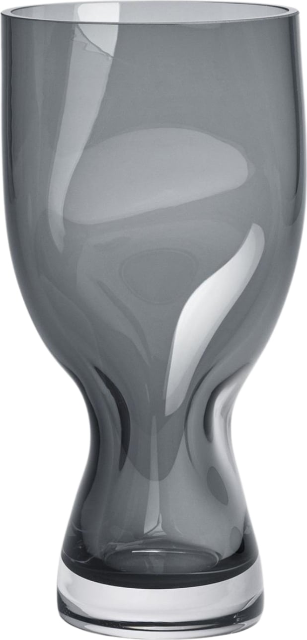 Squeeze Gebogene Vase 23 cm graublau