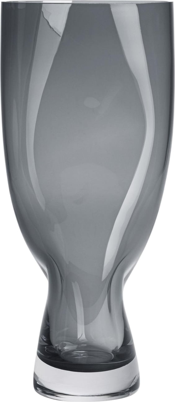 Squeeze Gebogene Vase 34 cm graublau