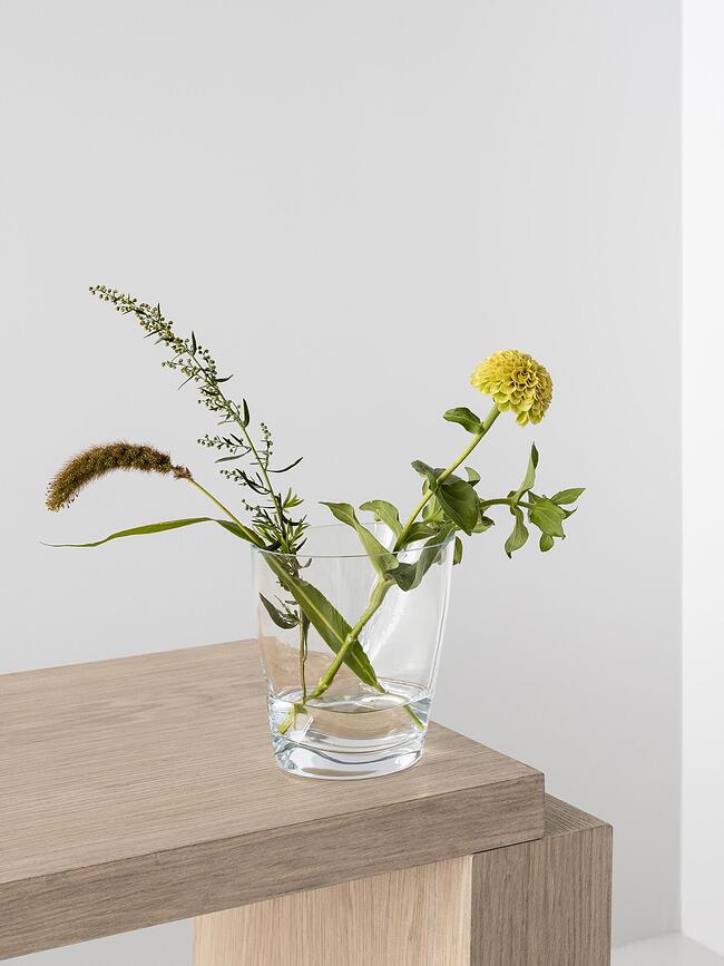 Squeeze Vase froissé, 18 cm, brun