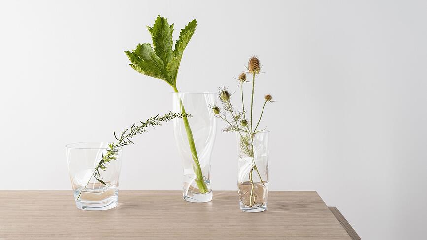 Squeeze Vase froissé, 18 cm, brun