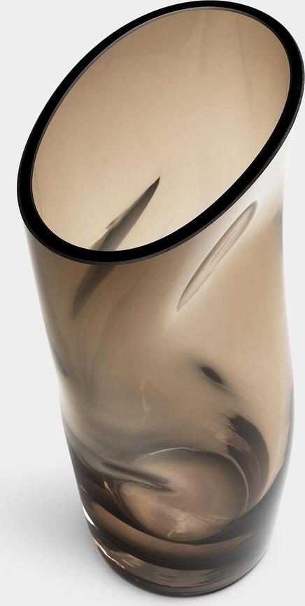 Squeeze Vase froissé 23 cm, marron