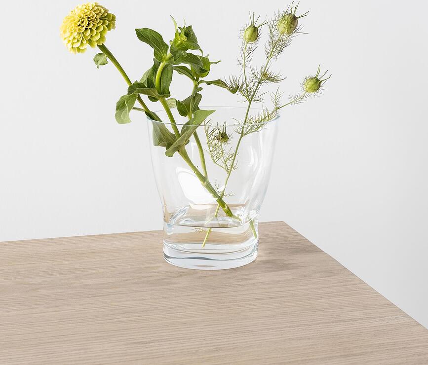 Squeeze Vase froissé 23 cm, marron