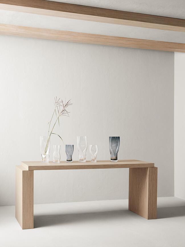 Squeeze Vase froissé, 34 cm, marron