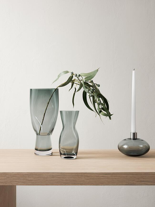 Squeeze Vase froissé, 34 cm, marron