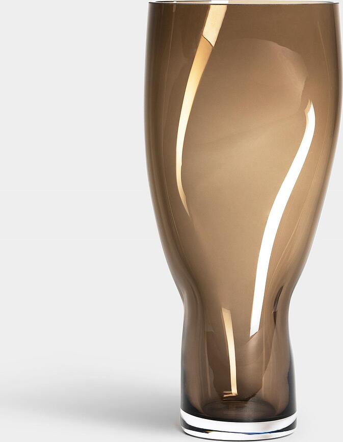 Squeeze Vase froissé, 34 cm, marron