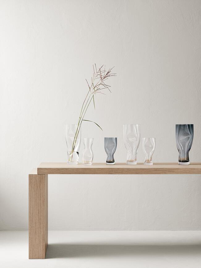 Squeeze Vase froissé, 34 cm, marron