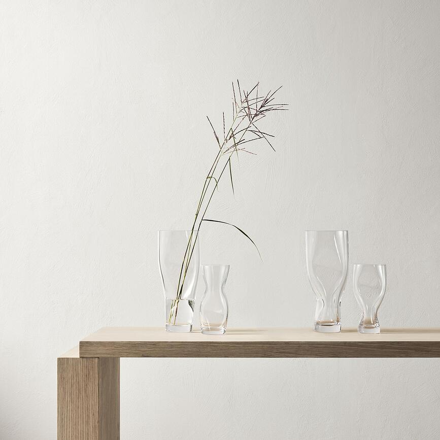 Squeeze Vase froissé, 34 cm, marron