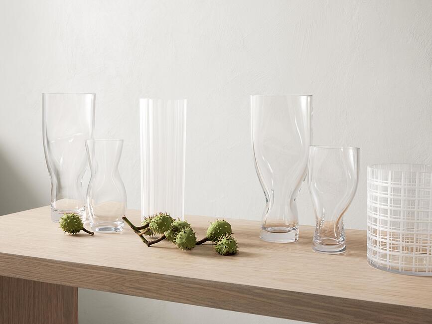 Squeeze Vaza zmečkana, 34 cm, rjava