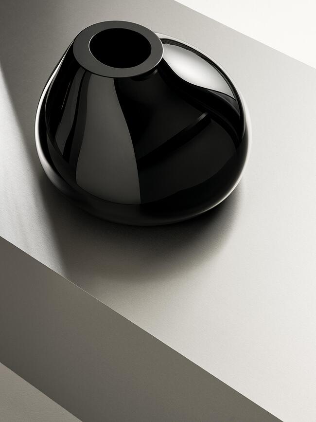 Vase Ebon 19 cm, noir