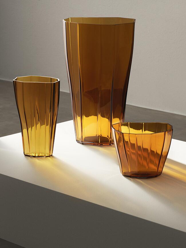 Vase Reed 50 cm, ambre