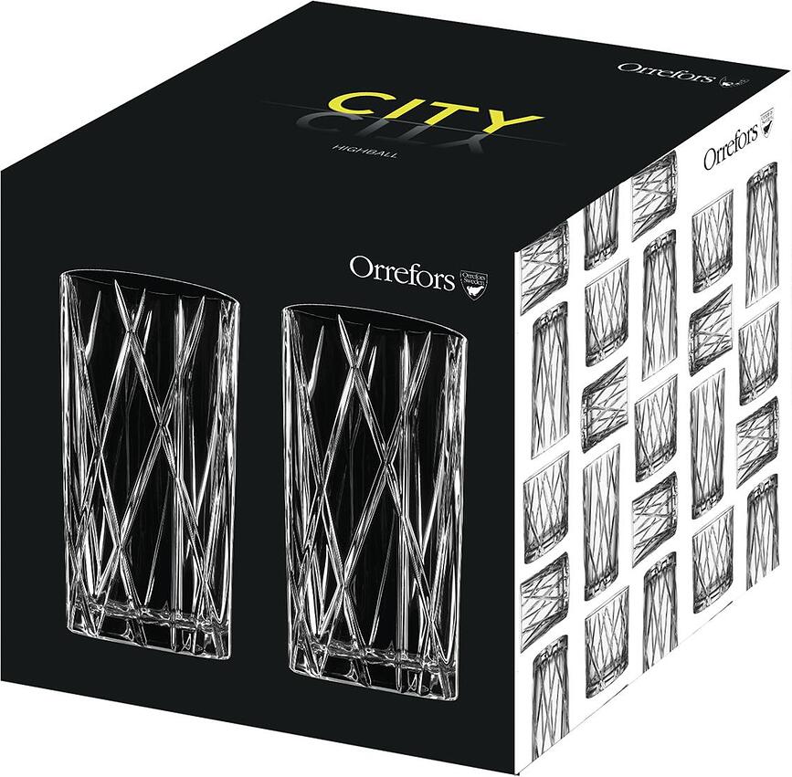 Verres à long drink City 370 ml, lot de 2