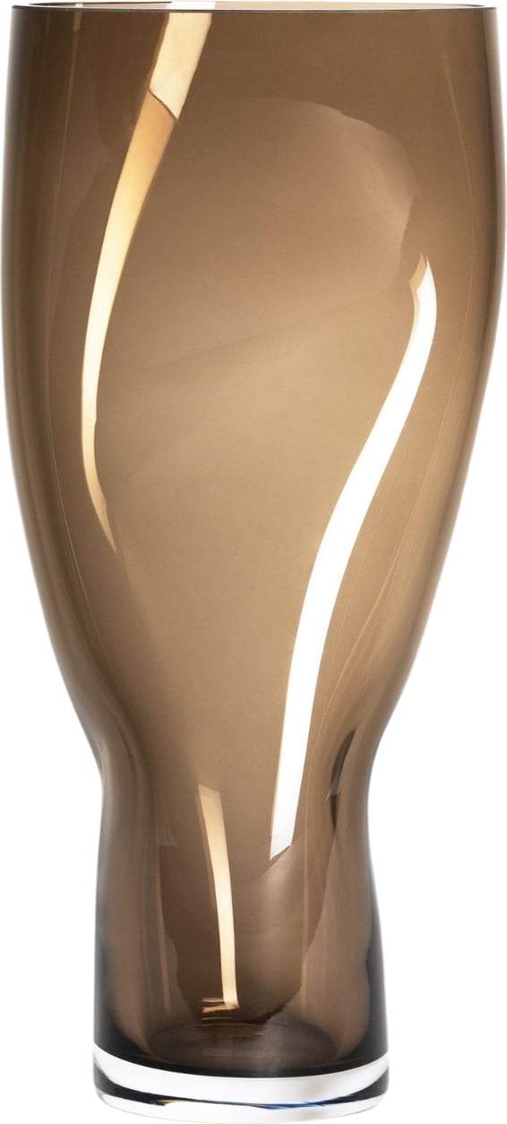 Wazon pogięty Squeeze 34 cm brązowy