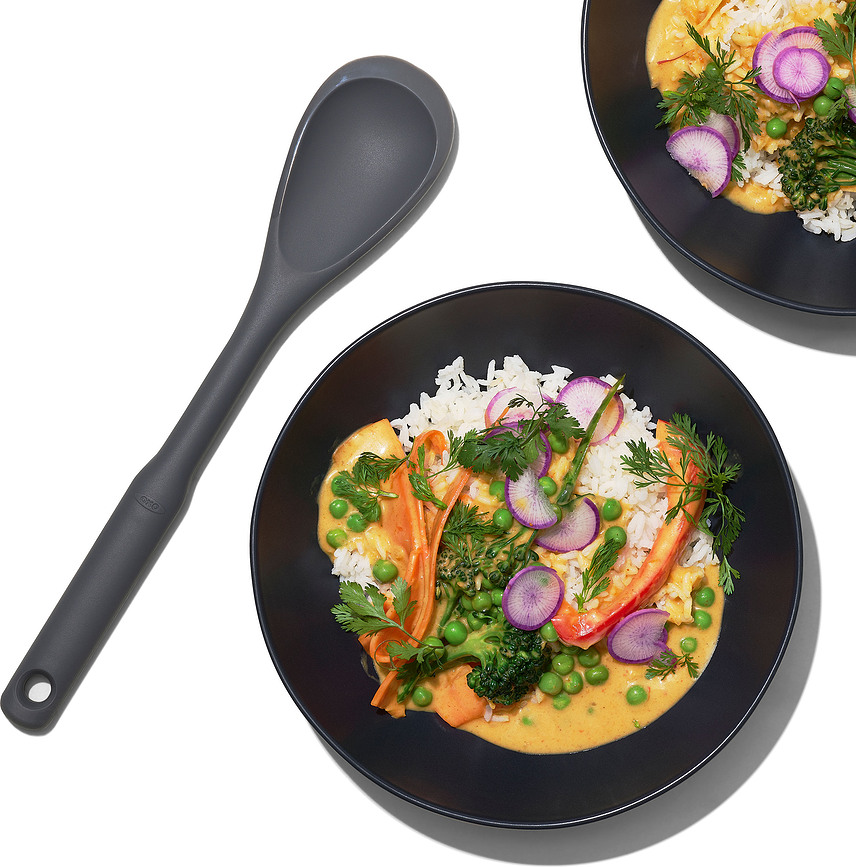 Cuchara de silicona flexible Good Grips, gris oscuro